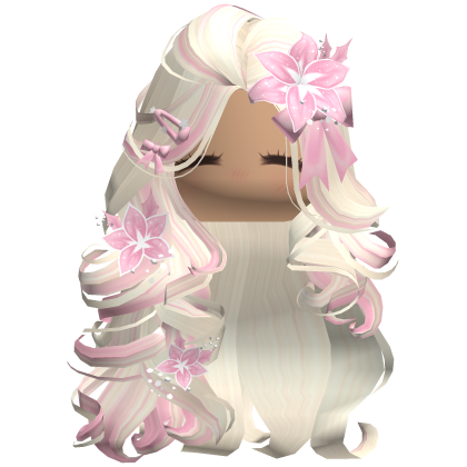 ♡ Christmas Blowout w/ Flowers (Pink Beige)