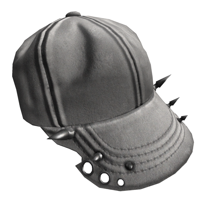 White Distressed Cap with Spikes