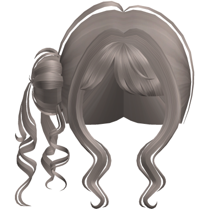 cutesy curly side bun in ash brown