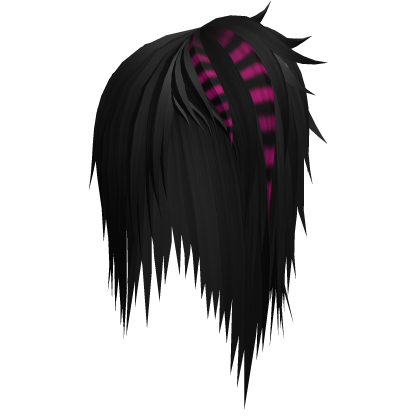 髪 Twin Pink Stripes Long Vkei Emo Hair 57.  Roblox item