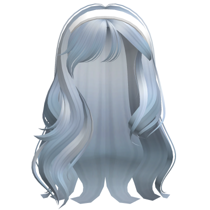 Cute Wispy Hair with Headband Sky Blue Roblox item