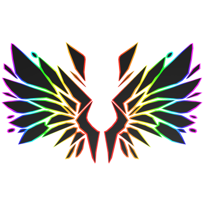 Cartoony Rainbow Shattered Wings
