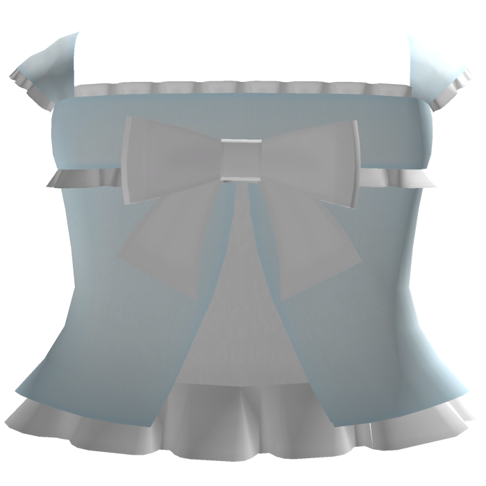 ♡ ꒱ sweet blue ruffled babydoll dress w white bow