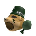 Army Dog in a Helmet