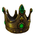 Antique Golden Emerald King Crown