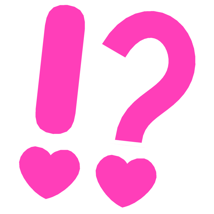 ♡ Cute Glowing Surprised Anime Sticker Hot Pink