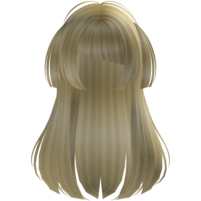 Light yellow Long Doll Hair with Mini Pigtails