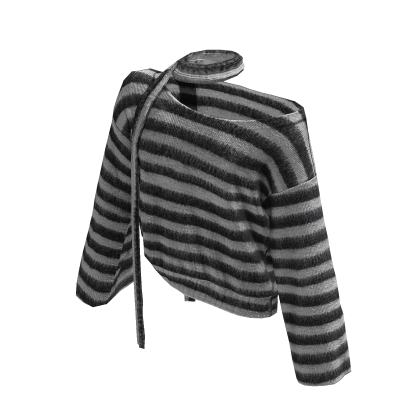 Loose Sweater + Scarf (Stripes) thumbnail