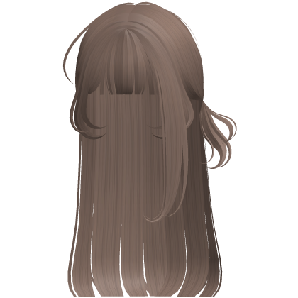 ♡ Milk Tea Y2K Angelic Long Hair W Side Ponytail 