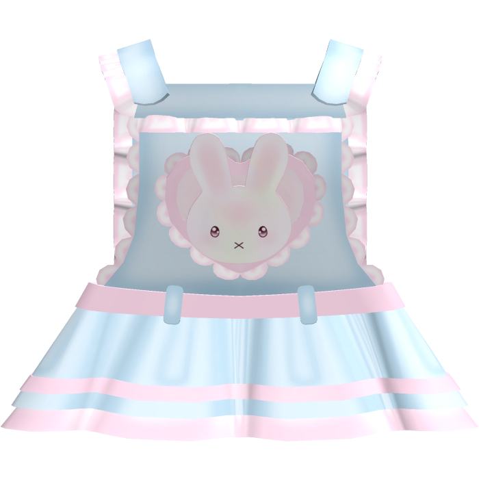 Cute Ruffled Heart Blue Miffy Overalls