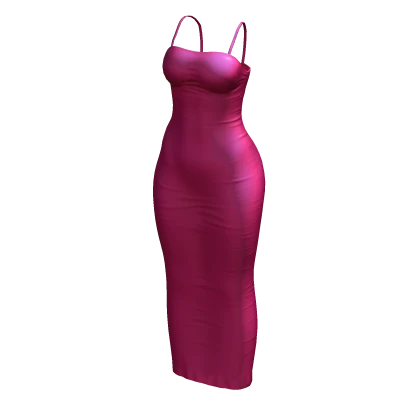 Slip Dress Pink Long Baddie Tight Chibi Chic Y2K | Roblox Item - Rolimon's