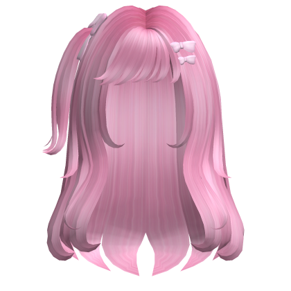 Cute Pink Bow Hair Roblox item