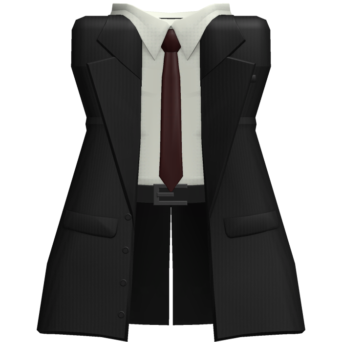 Black Pinstripe Long coat w/ White Suit | R6 Girl