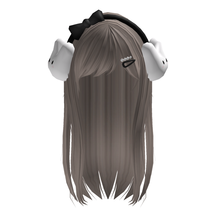Ash Brown Kawaii Vkei Moe Hair W/ Bunny Headband
