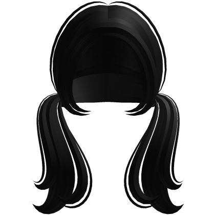 ♡ kawaii pigtails in Black