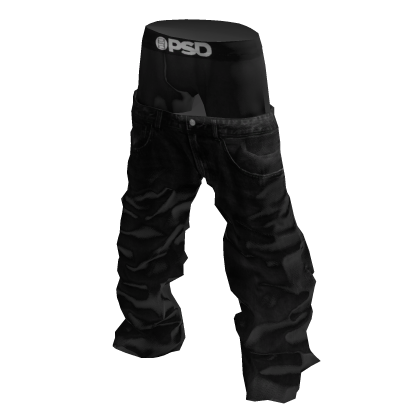 SUPER Sagged Black Jeans (UPDATED)