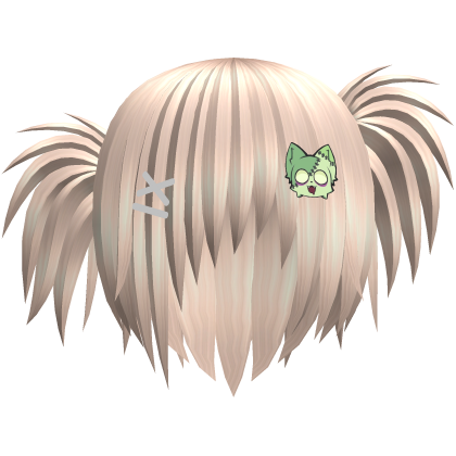 Light Blonde Scene Punk Side Ponytail Hair Roblox item