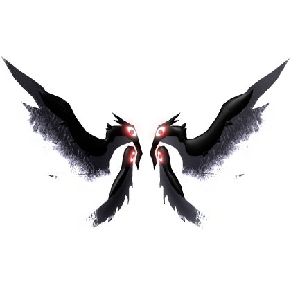 [EMISSIVE] Black Wings with Red Glowing Eyes