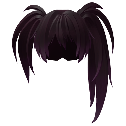 Messy Uneven Twintails Hair Purple 