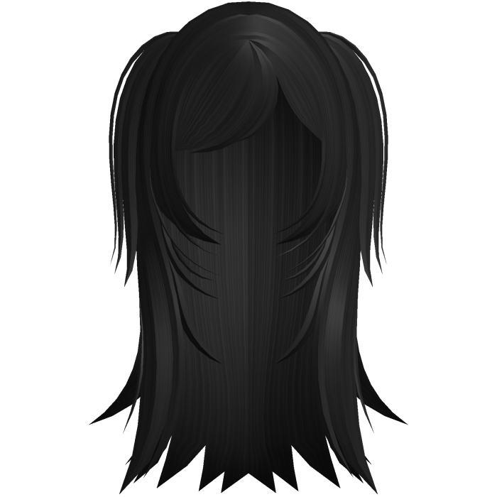 ☆ vampire y2k wispy hair w pigtails black