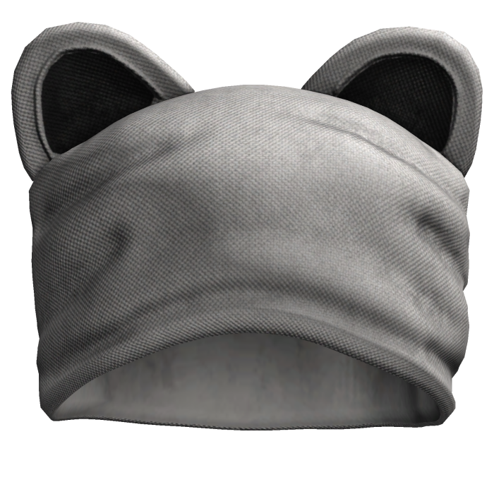 White ear beanie