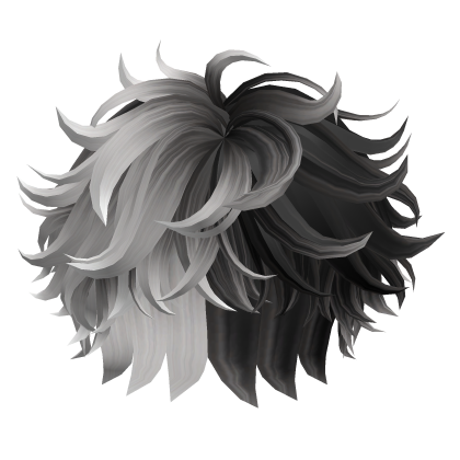 Fluffy Messy Hair(Black&White)
