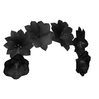 Black Tropical Summer Crown Hair Flowers  Roblox item