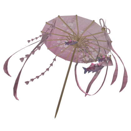 japanese koi windy umbrella in pink