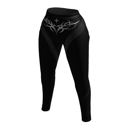 Leggings Y2K Chrome Heart Baddie Gym Pants Black thumbnail