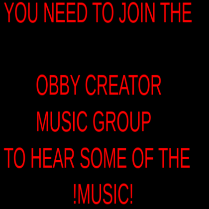 Music information for obby creator Roblox decal