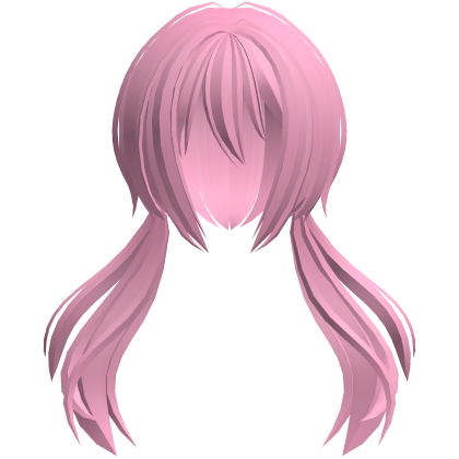 moe jellyfish anime flowy ponytails hot pink