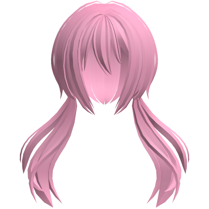 moe jellyfish anime flowy ponytails hot pink