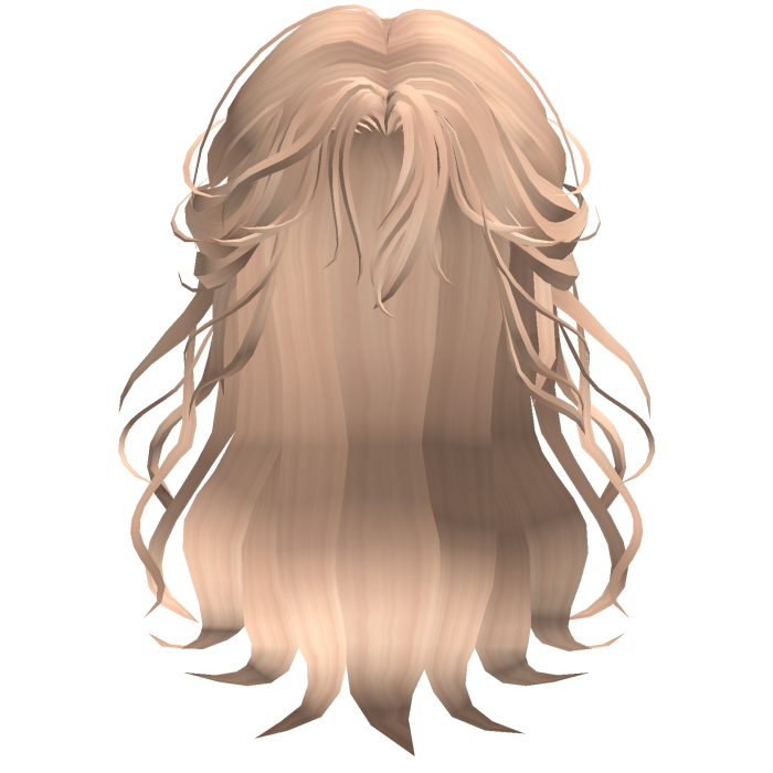 Peach Blonde Curtain Bangs