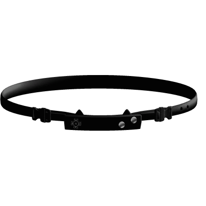✚ 1.0 ; cute black collar w buttons (˵҂ ﹏ ╥˵) 