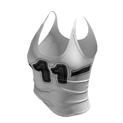 2000s 11 Graphic Crop Tank Top | Black & White