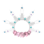 Noble Diamond Floral Crown with White Halo