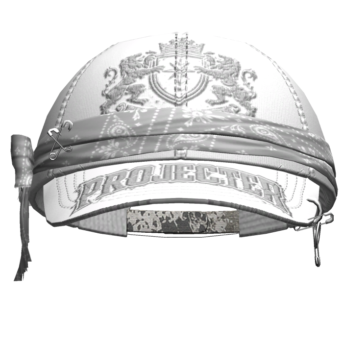 Y2k Bandana Cap White
