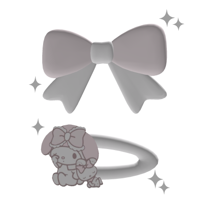 ♡ cutesy my melody hairclip in pink Roblox item