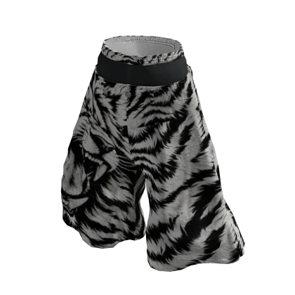 Black & White Tiger Fury Jorts🖤🤍 Roblox item render