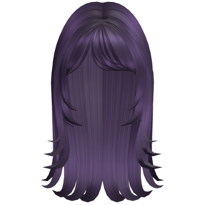 Cute Side Swept Layered Hair (Purple)