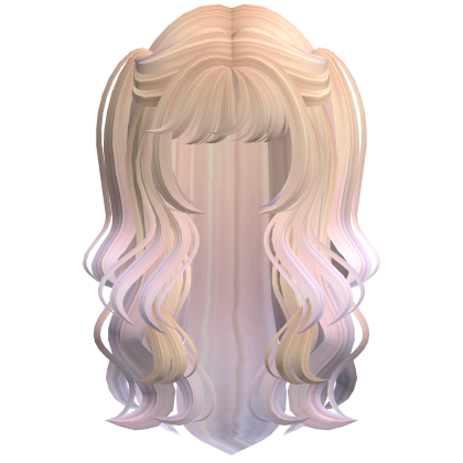 Cute Long Wavy Double Pigtails in Cotton Candy Roblox item