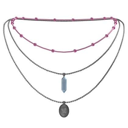 Layered Cute Beaded Flower Coin Necklace