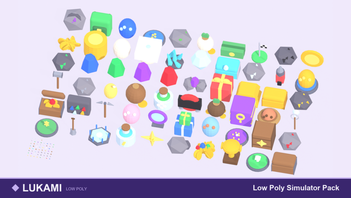 Low Poly Simulator Pack Ore Gem Egg Chest x60 preview 1
