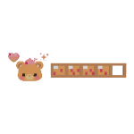 Cherry Boba Bear 8-Bit XP Bar