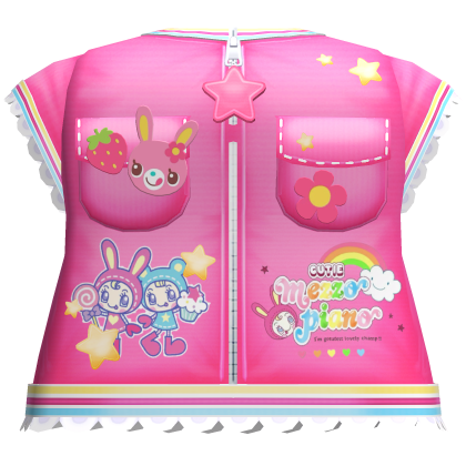 ..◜ᴗ◝.. !! cutesy hot pink mezzo piano star jacket