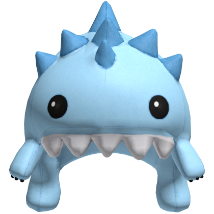 Cute Cozy Light Blue Dinosaur Hat W Sharp Teeth