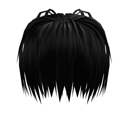 black moe vkei niche wispy anime hair Roblox item