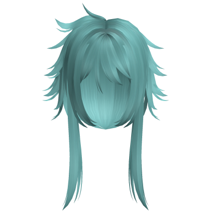 Spiky Layered Emo Scene Hair Teal thumbnail
