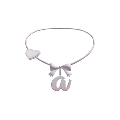 A Initial Bow Charm Necklace (3.0) Roblox item