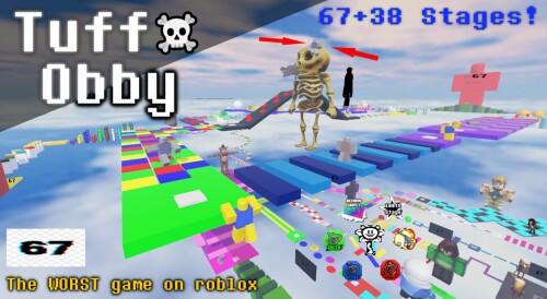 [SCARY UPDATE]💀Tuff Brainrot Obby[67+38 Stages!]